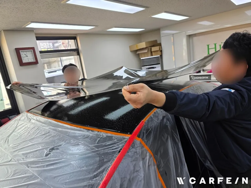 Tesla Model Y PPF施工事例|韓国での実例 施工写真 2-1