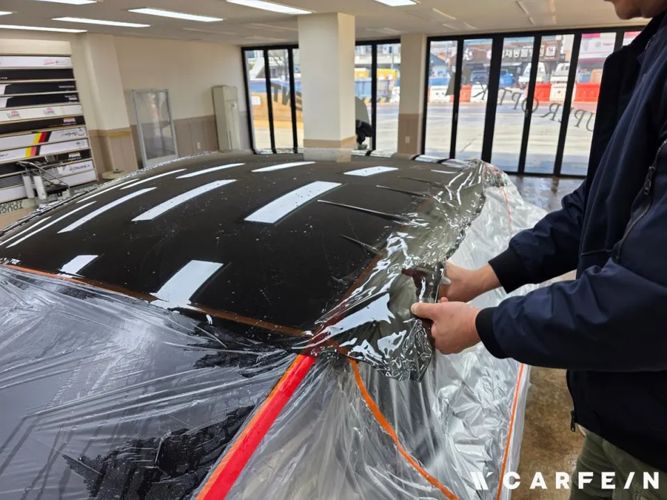 Tesla Model Y PPF施工事例|韓国での実例 施工写真 2-2