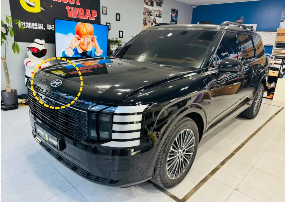 Hyundai Palisadeのカーラッピング事例|費用目安・仕上がり 施工写真 3-1