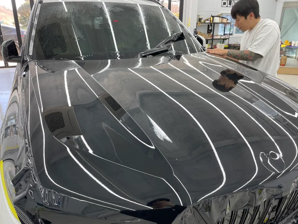BMW X5のブラックPPF施工事例|ドアインナーまで 施工写真 2-1