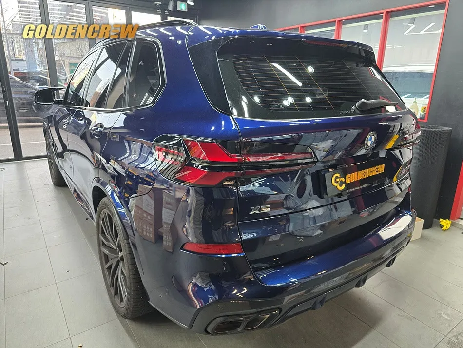 BMW X5のカーラッピング事例｜光沢ブラックへのカラーチェンジ 施工写真 1-2