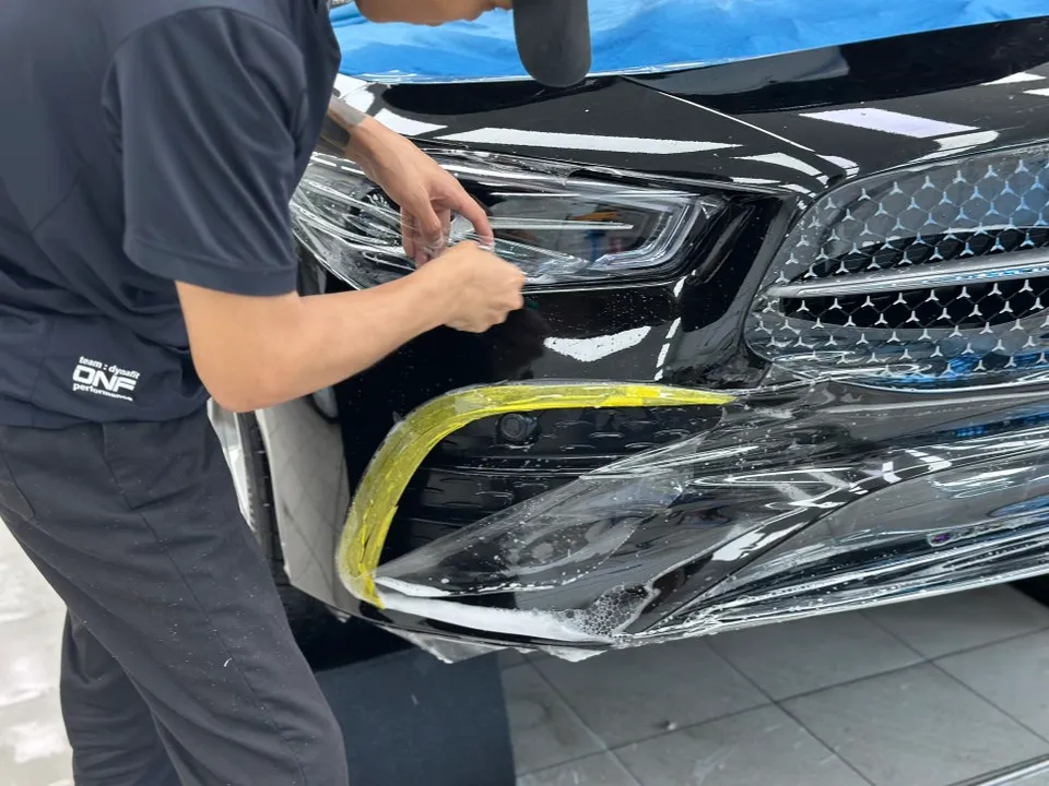 Mercedes-Benz CLAのPPF施工事例｜保険適用と仕上がり 施工写真 2-2