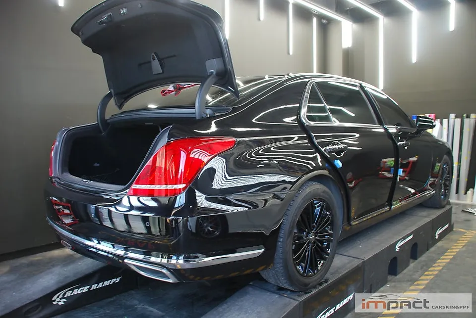 Genesis EQ900 vinyl wrap - Genesis EQ900 Vinyl Wrap Review: White Color Change photo 3