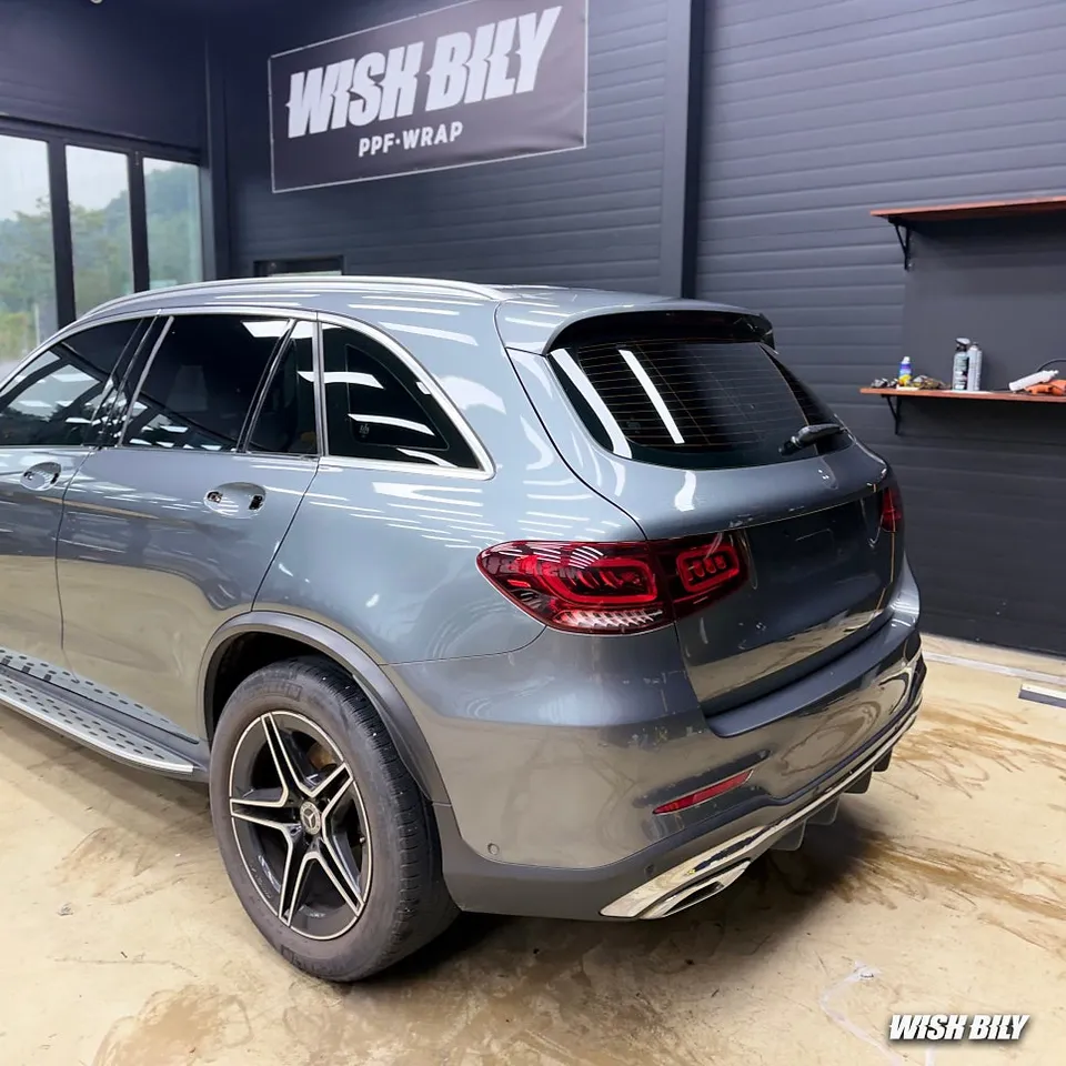 Mercedes-Benz GLCのPPF施工事例|無光ブラックの高級感 施工写真 3-1