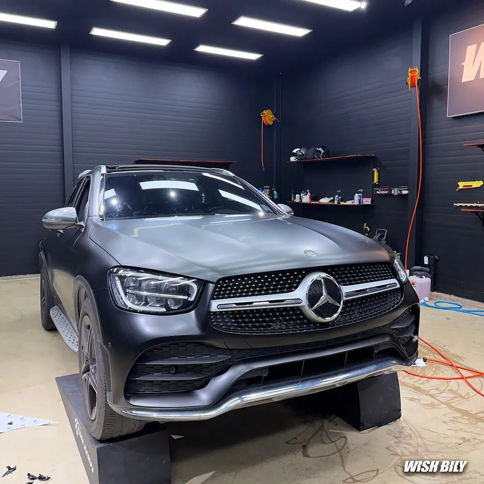 Mercedes-Benz GLCのPPF施工事例|無光ブラックの高級感 施工写真 3-3