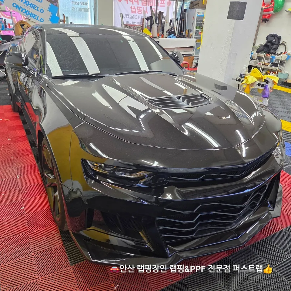 Chevrolet CamaroのPPF施工事例 施工写真 1-2