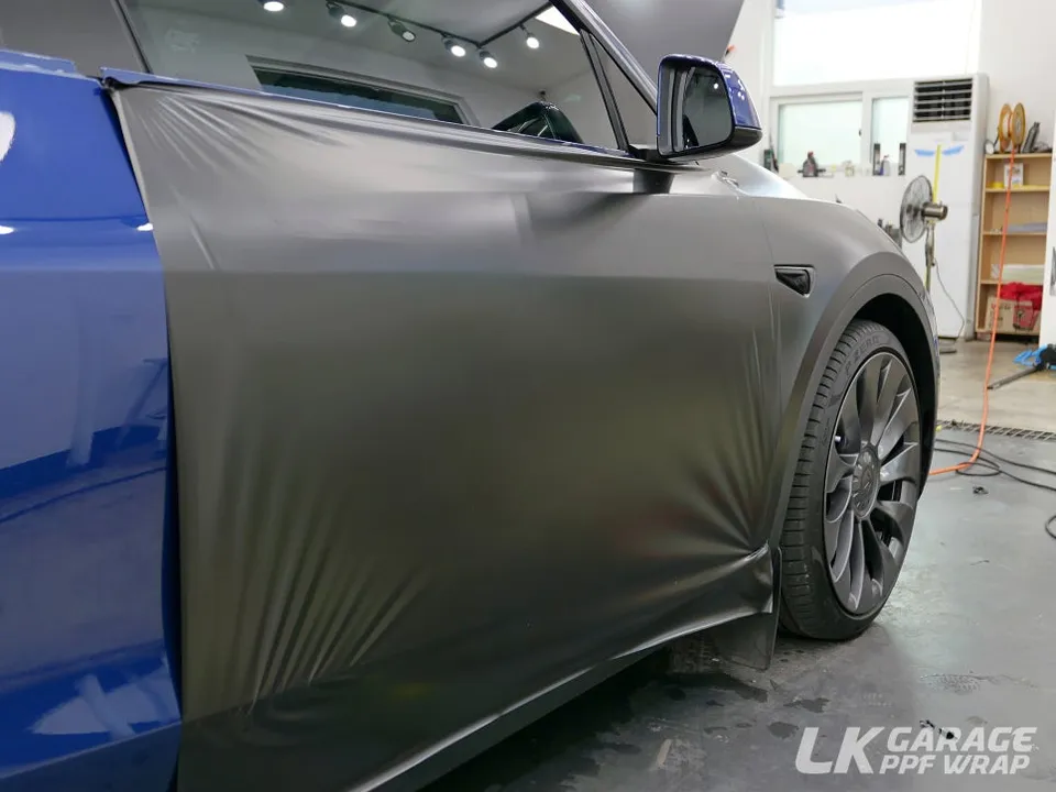 Tesla Model Y vinyl wrap - Tesla Model Y Vinyl Wrap Review — Satin Black photo 3
