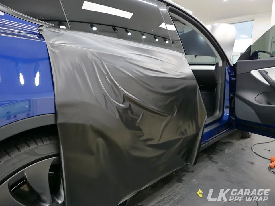 Tesla Model Y vinyl wrap - Tesla Model Y Vinyl Wrap Review — Satin Black photo 4