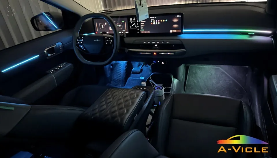 Kia EV4 ambient lighting installation result
