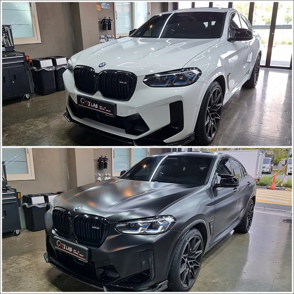 BMW X4 M Vinyl Wrap Review — Satin Black Color Change photo 2