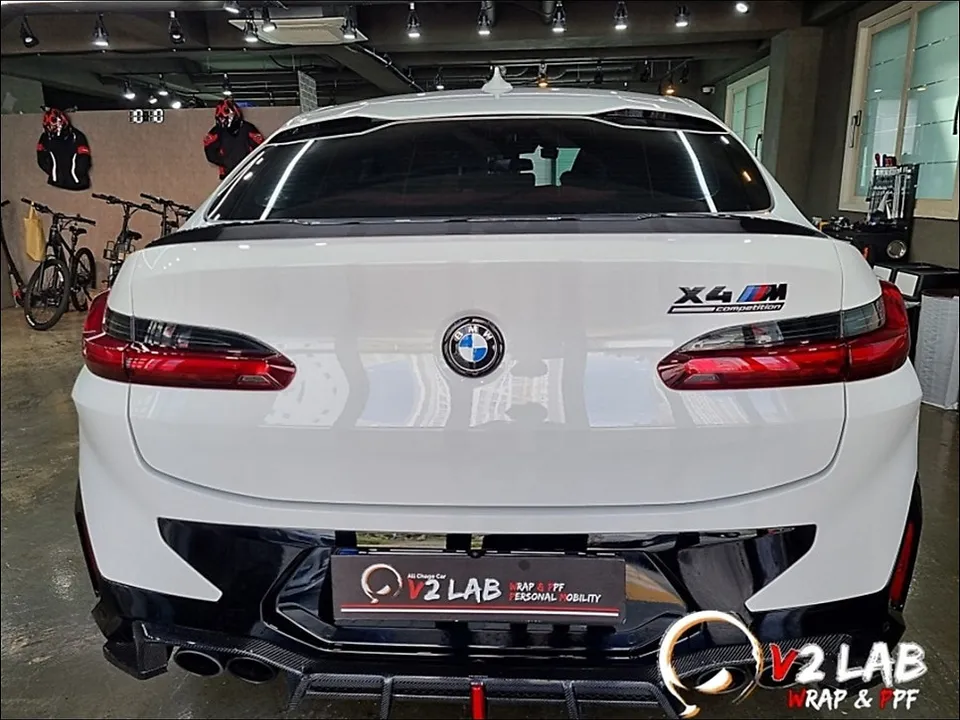 BMW X4 M vinyl wrap - BMW X4 M Vinyl Wrap Review — Satin Black Color Change photo 6