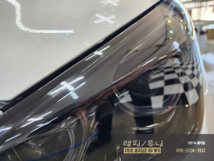 Genesis G80 PPF施工事例｜ライト・テールランプ 施工写真 1-3