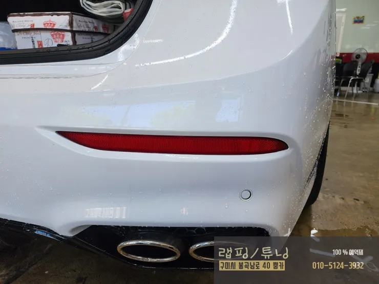 Genesis G80 PPF施工事例｜ライト・テールランプ 施工写真 3-3