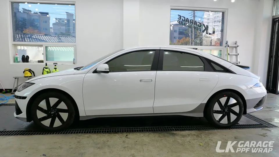 Hyundai IONIQ 6 vinyl wrap - Hyundai IONIQ 6 Vinyl Wrap Review - Satin Dark Grey Upgrade photo 2