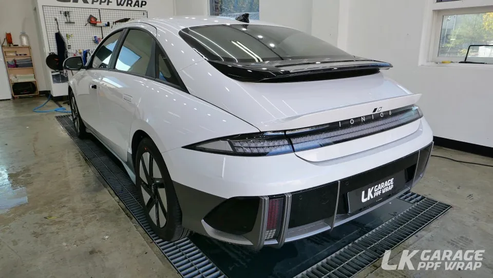Hyundai IONIQ 6 vinyl wrap - Hyundai IONIQ 6 Vinyl Wrap Review - Satin Dark Grey Upgrade photo 3