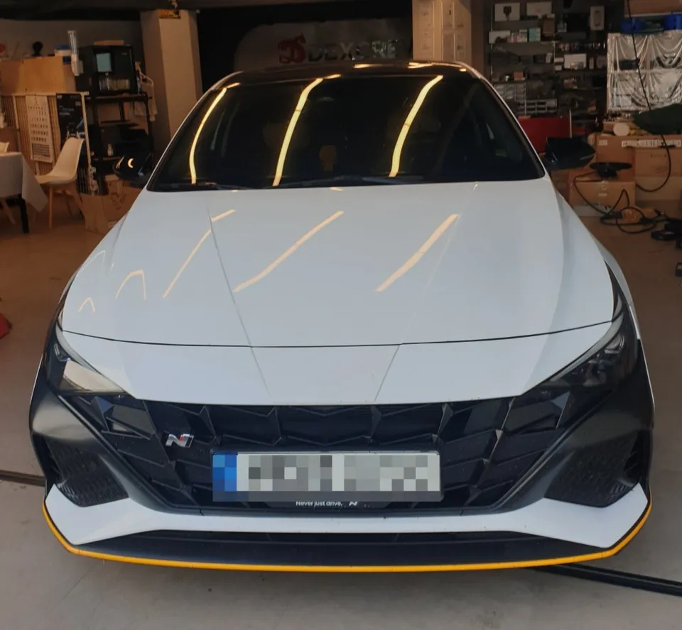 Hyundai Elantra CN7 steering wheel installation result