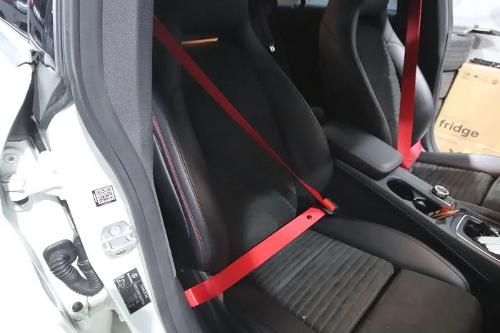 Mercedes-Benz CLA interior customization - Mercedes-Benz CLA Interior Customization: Red Seatbelt Upgrade Re photo 4