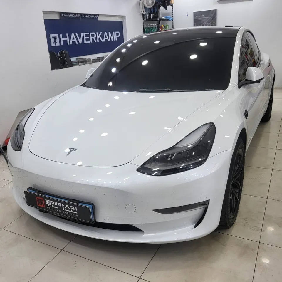 Tesla Model 3 vinyl wrap - Tesla Model 3 Vinyl Wrap Review: Interior & Emblem Upgrade photo 3