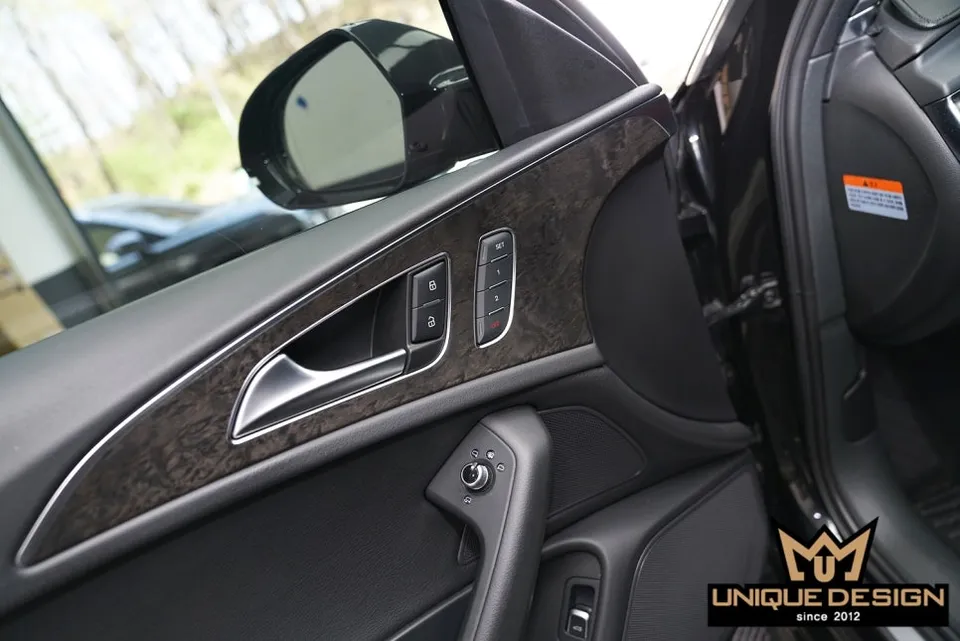 Audi A6 C7 vinyl wrap - Audi A6 Vinyl Wrap Review: Matte Black Interior Transformation photo 4