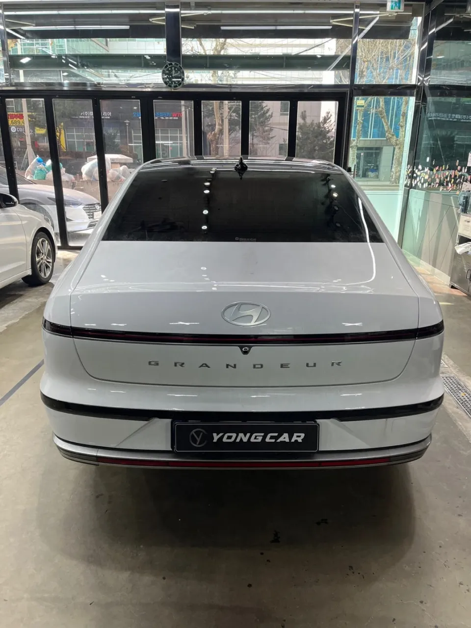 Hyundai Azeraのカーラッピング事例:クローム除去とPPF施工 施工写真 3-2