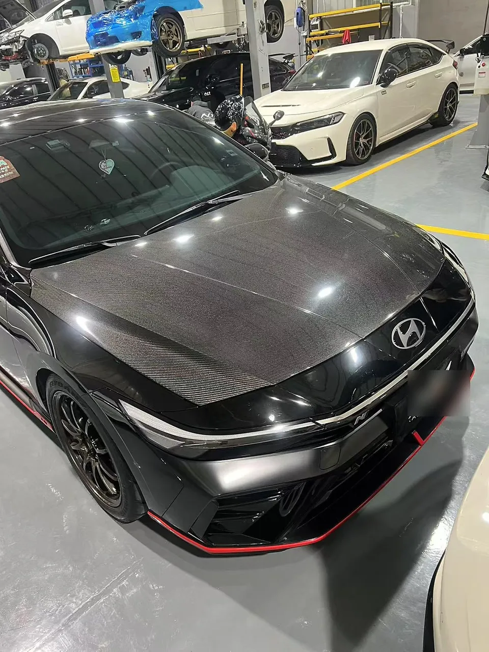 Hyundai Elantra N body kit installation result