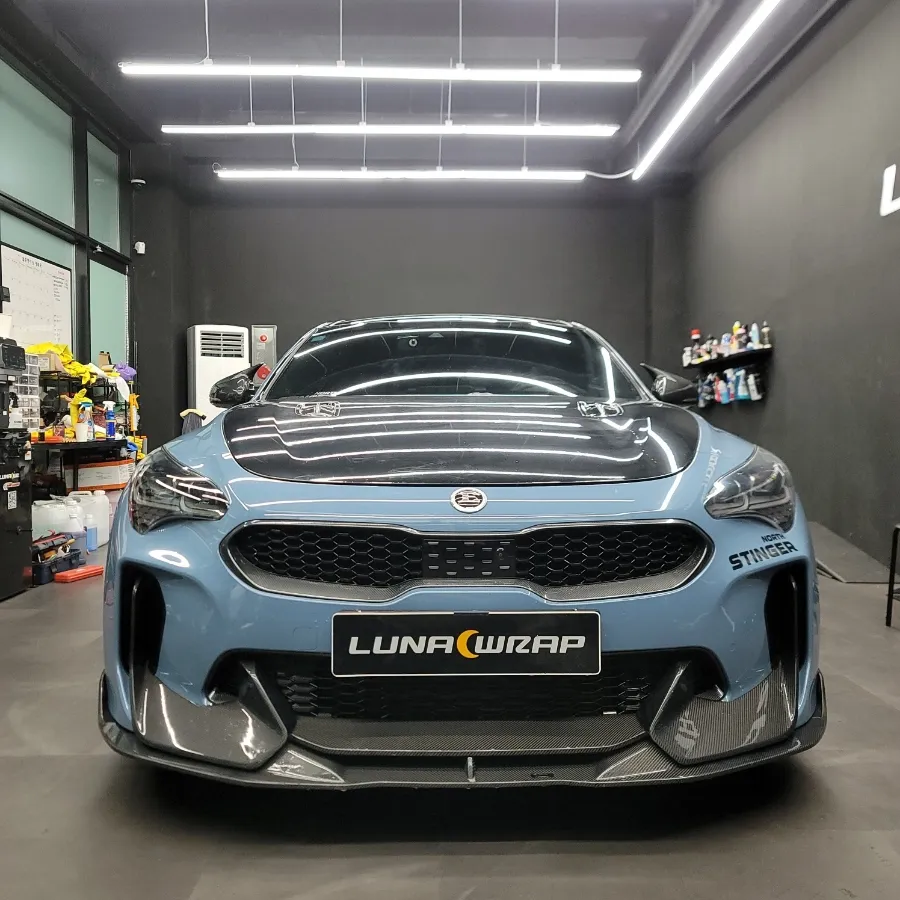 Kia Stingerのカーラッピング事例｜ユニークな仕上がり 施工写真 1-1