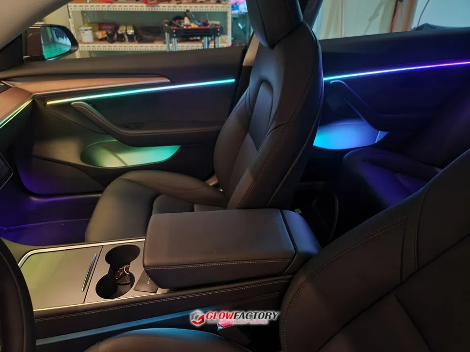 Tesla Model 3 ambient lighting - Tesla Model 3 Ambient Lighting Review: Dynamic Motion Upgrade photo 4
