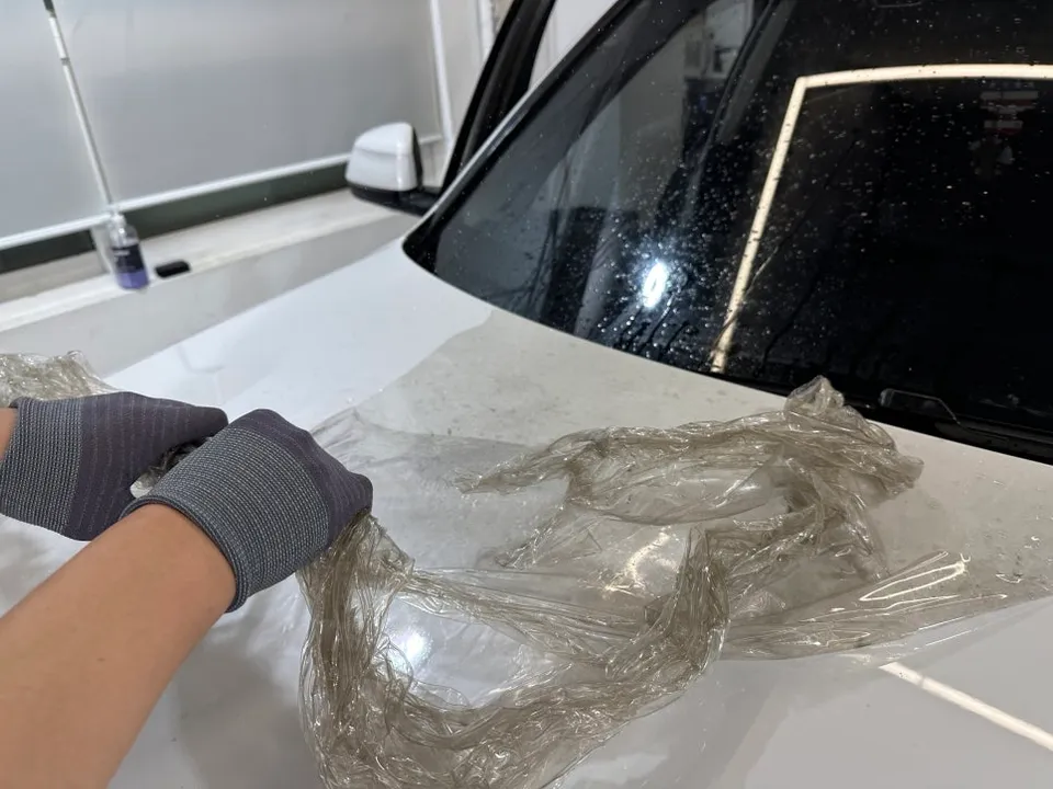 BMW X7のカーラッピング事例|サテンブラックとクロームdelete 施工写真 1-3