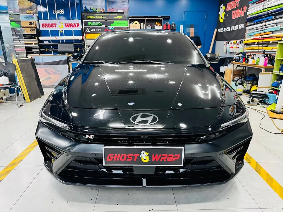 Hyundai Elantra Nのカーラッピング事例|費用目安・仕上がり 施工写真 3-2