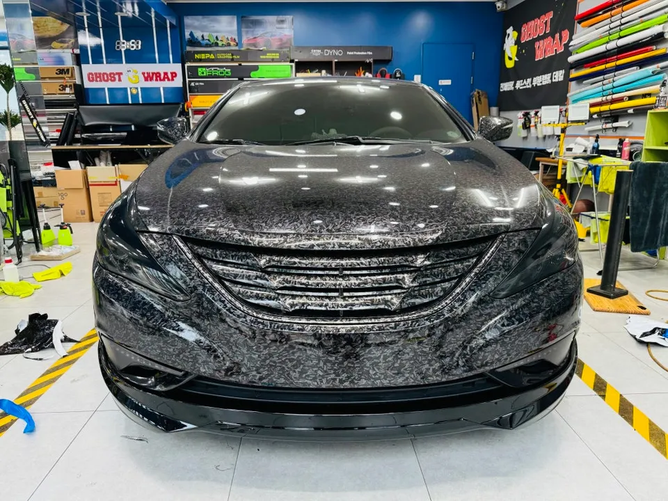 Hyundai Sonata YFのカーラッピング事例|費用目安・仕上がり 施工写真 3-2