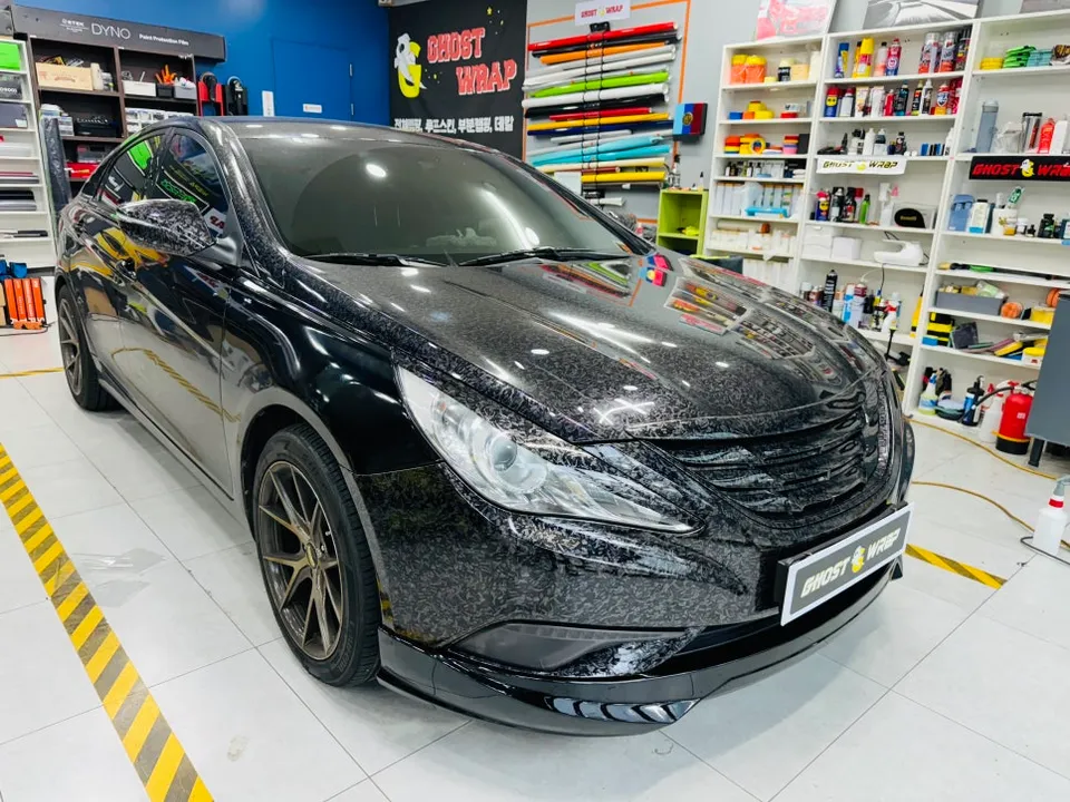 Hyundai Sonata YFのカーラッピング事例|費用目安・仕上がり 施工写真 2-3