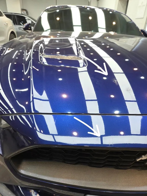 Ford Mustangのガラスコーティング事例 施工写真 4