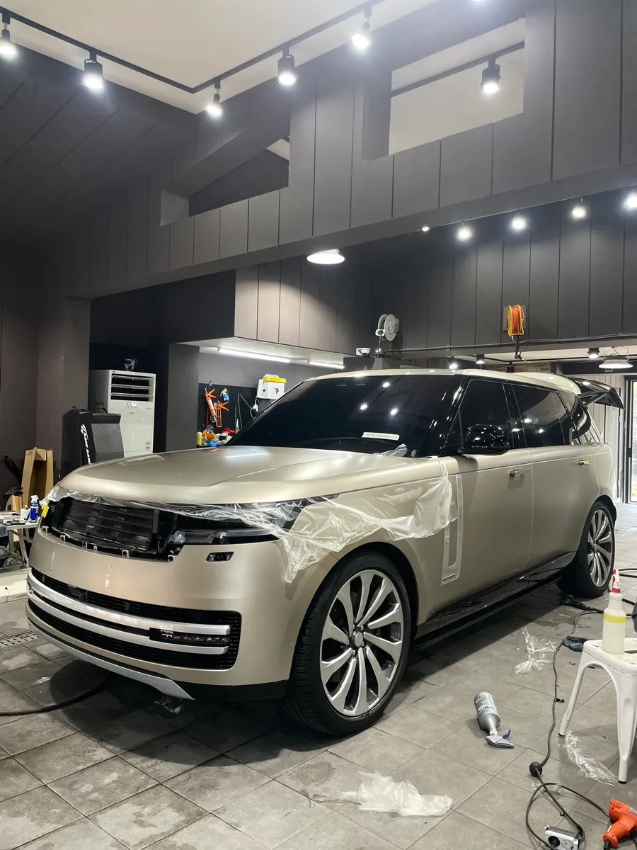 レンジローバーヴォーグの無光PPF施工事例|韓国での実例 施工写真 1-2