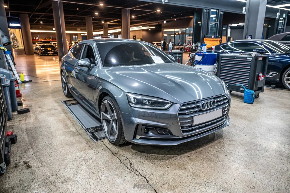 Audi A5 exhaust upgrade installation result