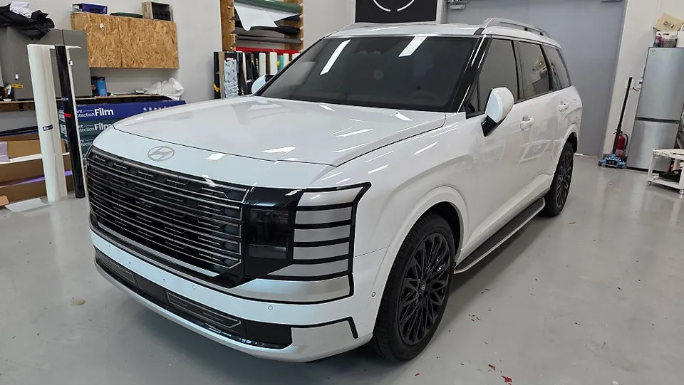 Hyundai Palisade PPF施工事例｜クローム部分のブラックアウト 施工写真 1-1