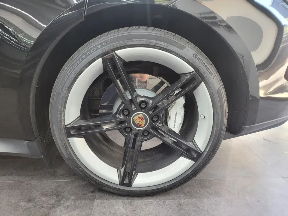 Porsche Taycan Vinyl Wrap Review: Black Gloss Transformation Before