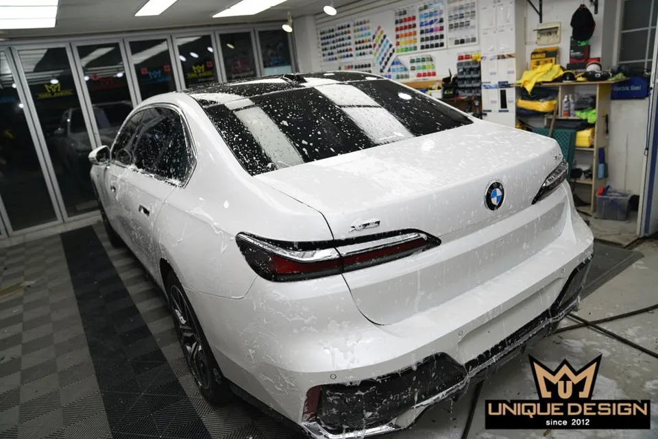 BMW 7 Series G70 vinyl wrap - BMW 740i Vinyl Wrap Review: Satin Black Transformation photo 4