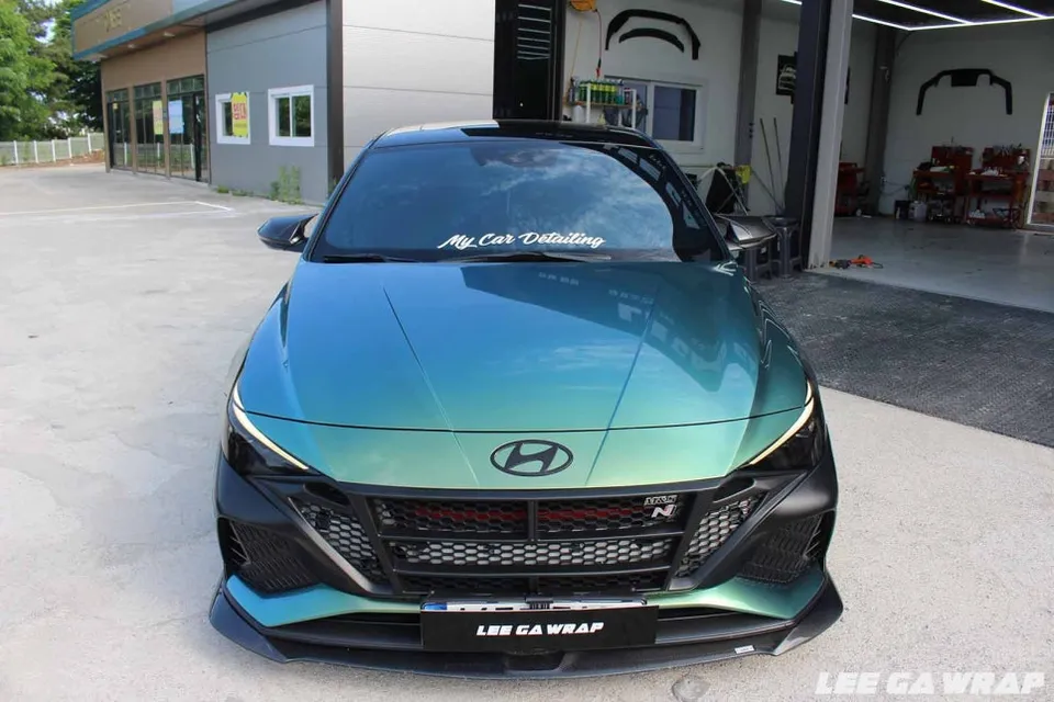 Hyundai Elantra Nのカーラッピング事例｜費用目安・仕上がり 施工写真 3-3
