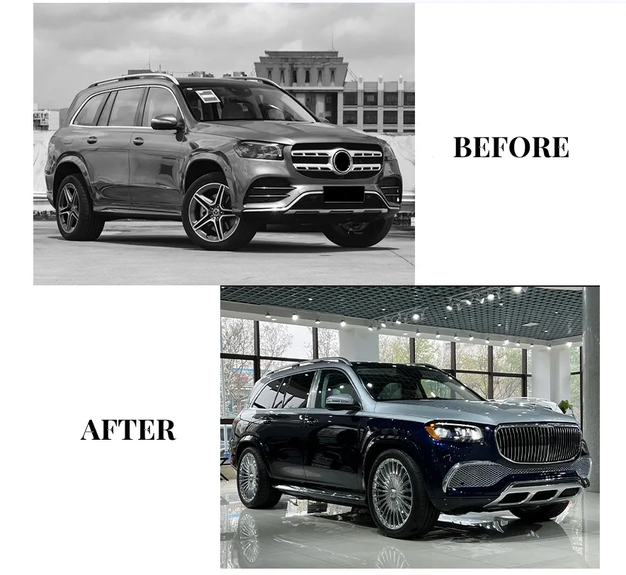 Mercedes-Benz GLS body kit installation result