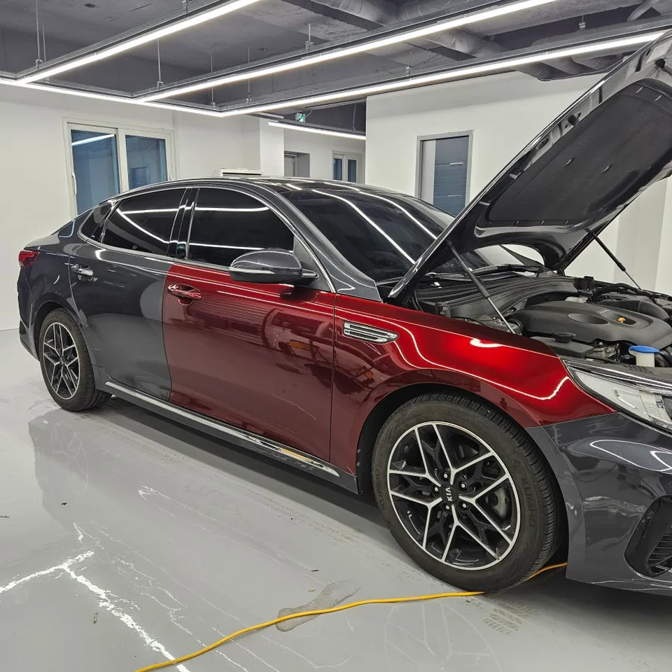 Kia K5 vinyl wrap - Kia K5 Vinyl Wrap Review: Liquid Metal Red Cost & Results photo 5