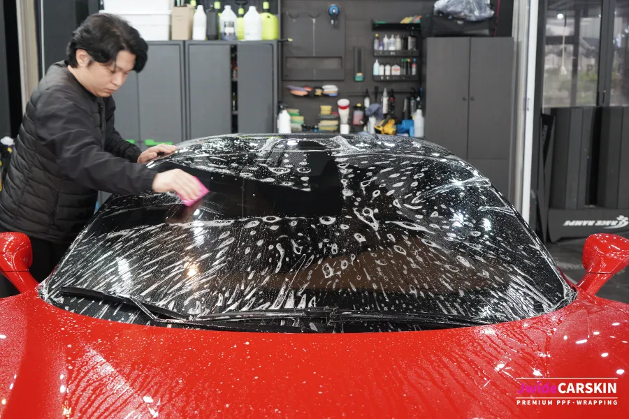 Ferrari 488GTB ppf - Ferrari 488GTB PPF Review — Essential Windshield Protection photo 6