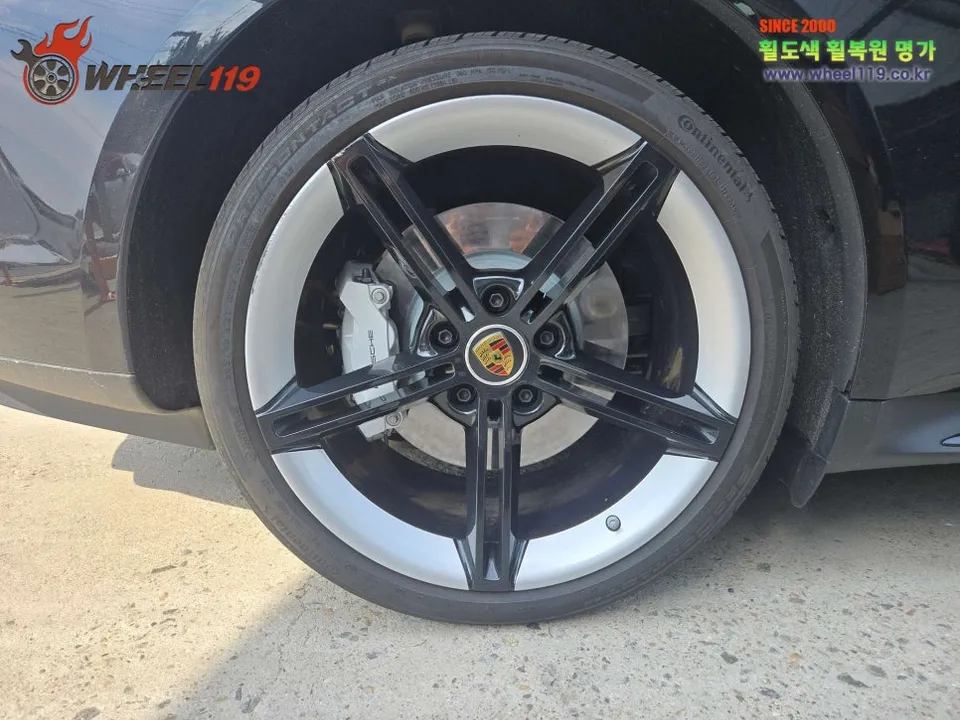 Porsche Taycan wheel repair installation result