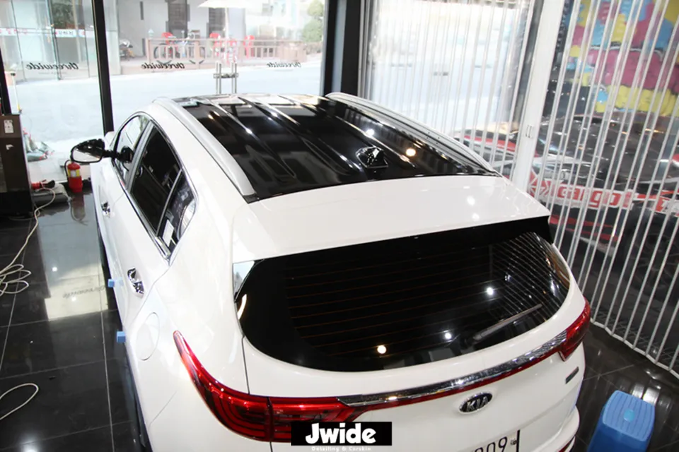 Kia Sportage PPF施工事例｜ルーフトップ・サイドミラー 施工写真 1-2