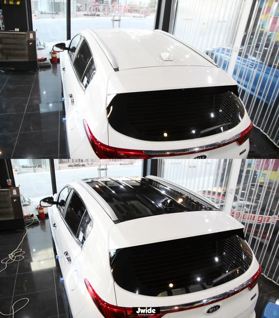 Kia Sportage PPF施工事例｜ルーフトップ・サイドミラー 施工写真 1-3