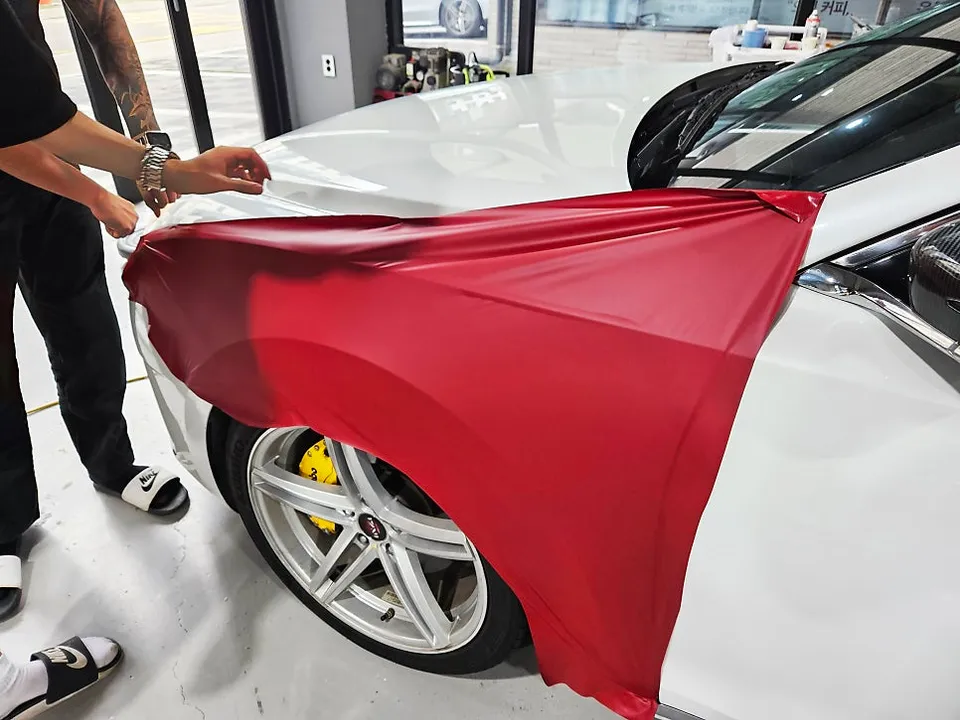 Hyundai Grandeur IG Vinyl Wrap Review: Matte Garnet Metallic Red photo 9
