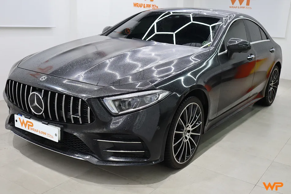 Mercedes-Benz CLS 450 vinyl wrap - Mercedes-Benz CLS 450 Vinyl Wrap Review: Satin Dark Grey photo 3