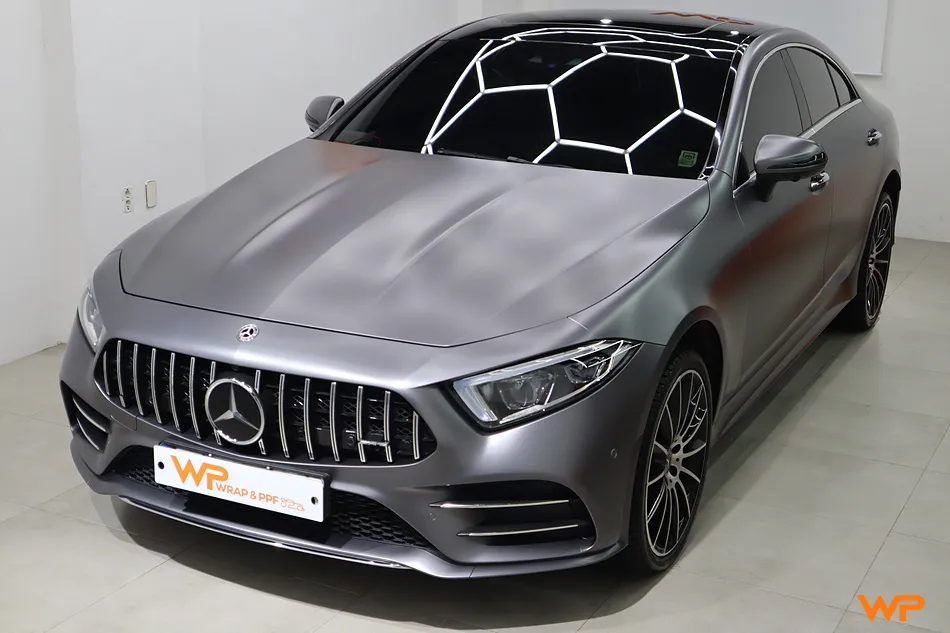 Mercedes-Benz CLS 450 vinyl wrap - Mercedes-Benz CLS 450 Vinyl Wrap Review: Satin Dark Grey photo 4