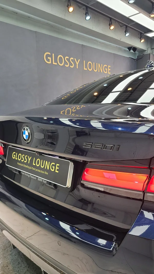 BMW 5 Seriesのカーラッピング事例|クロームメッキの印象変更 施工写真 2-2