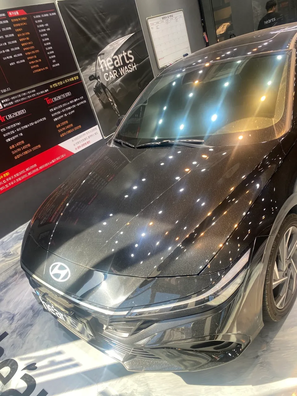 Hyundai Elantraのガラスコーティング事例|費用目安・仕上がり 施工写真 3-1