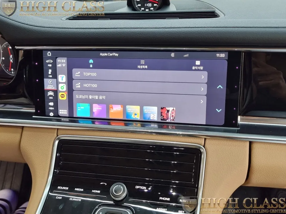 Porsche PanameraのAndroid Auto・CarPlay取付事例 施工写真 3-1